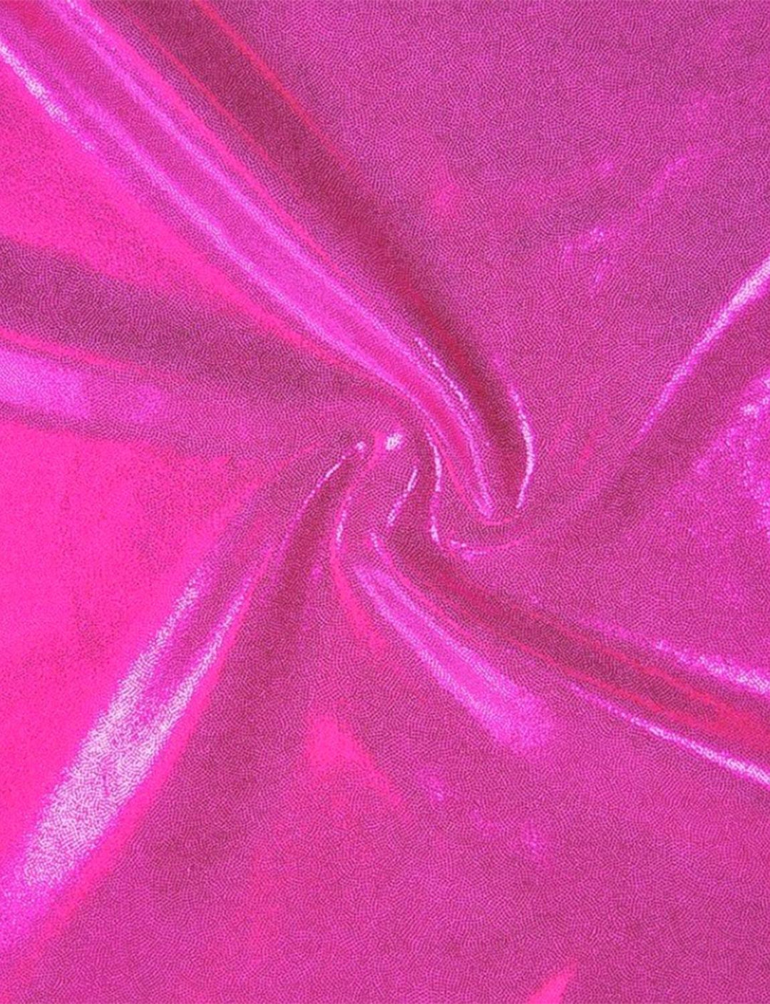 bright pink foiled stretch fabric swatch