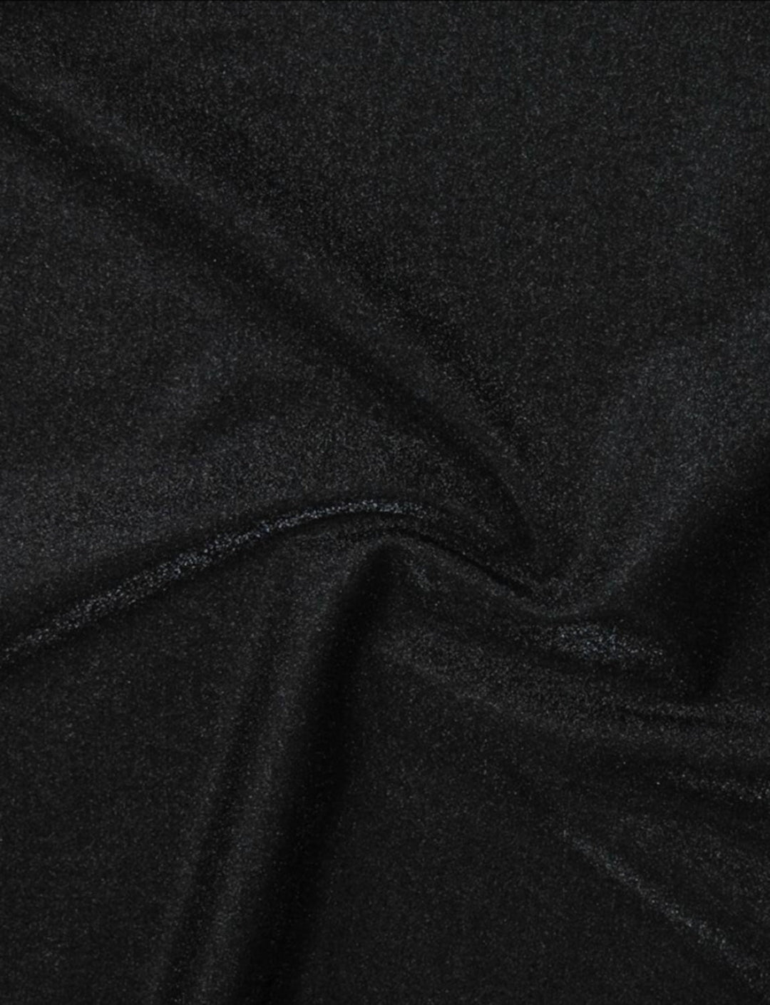 black glitter mesh fabric swatch