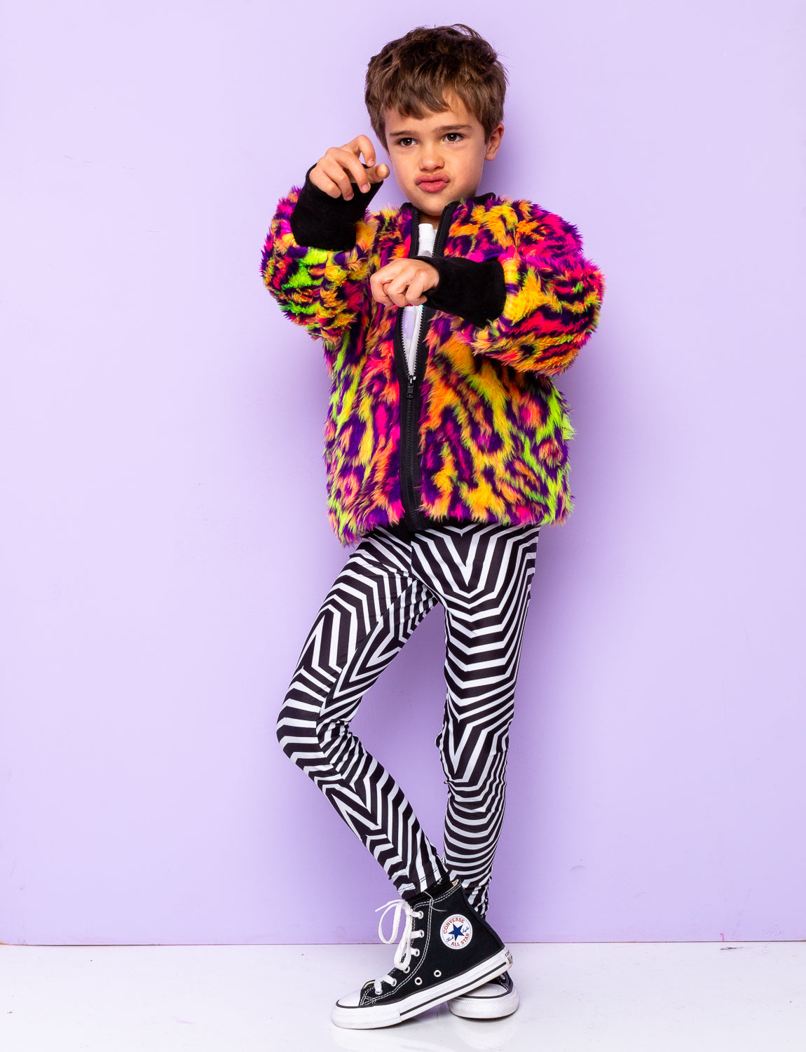 Kids Twisted Print Leggings Burnt Soul