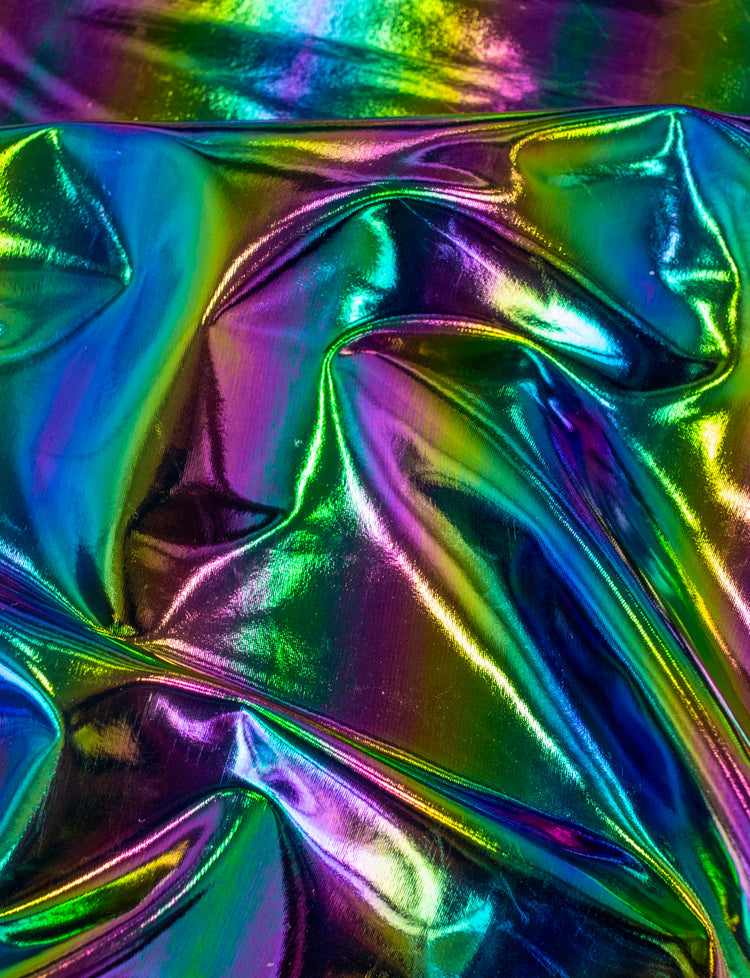 Rainbow pvc stretch fabric