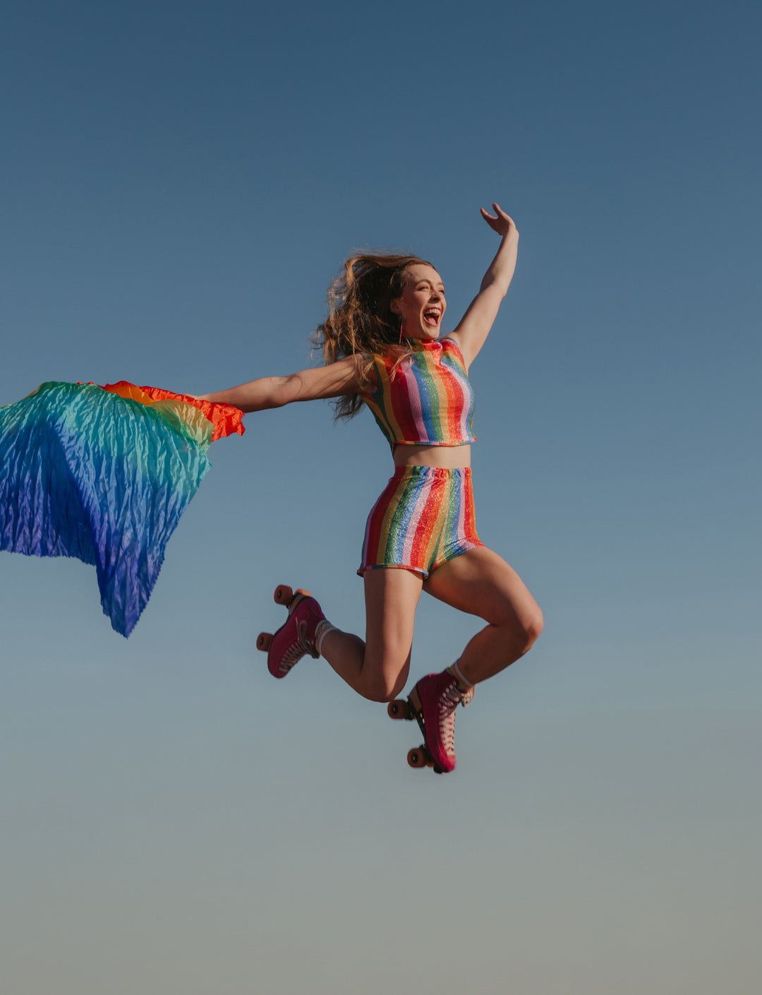 Prism Riot High Waisted Shorts