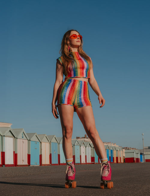 Prism Riot Cap Sleeve Top