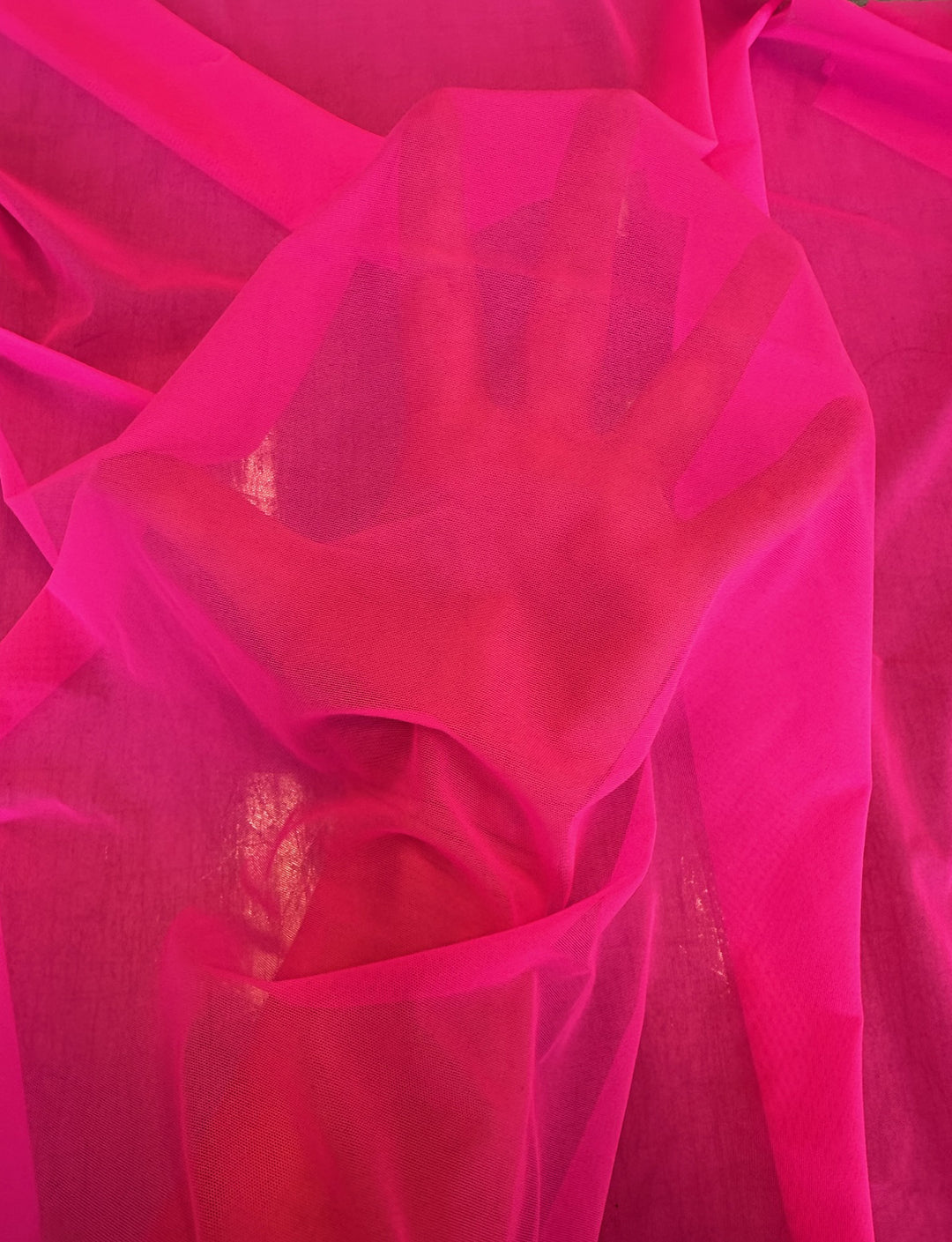 neon pink stretch mesh fabric