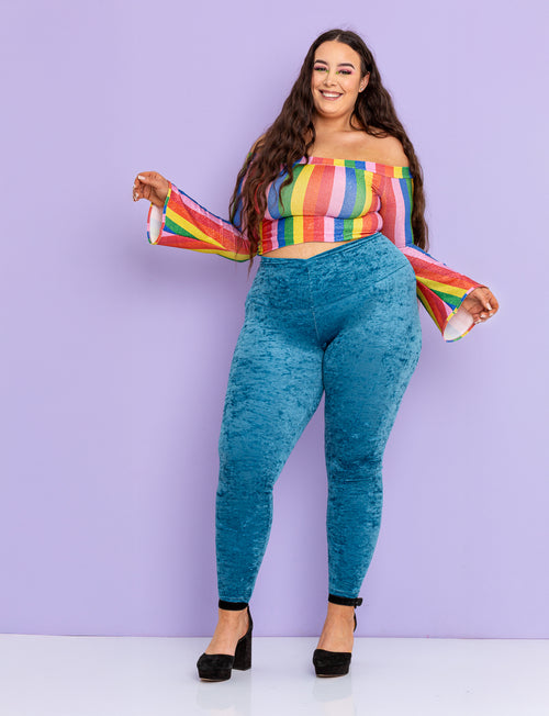 Lagoon Crushed Velvet Leggings