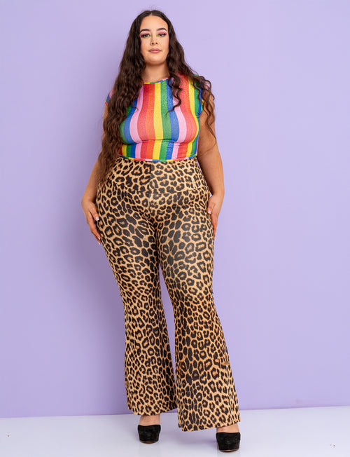 Joan Leopard Print Flares
