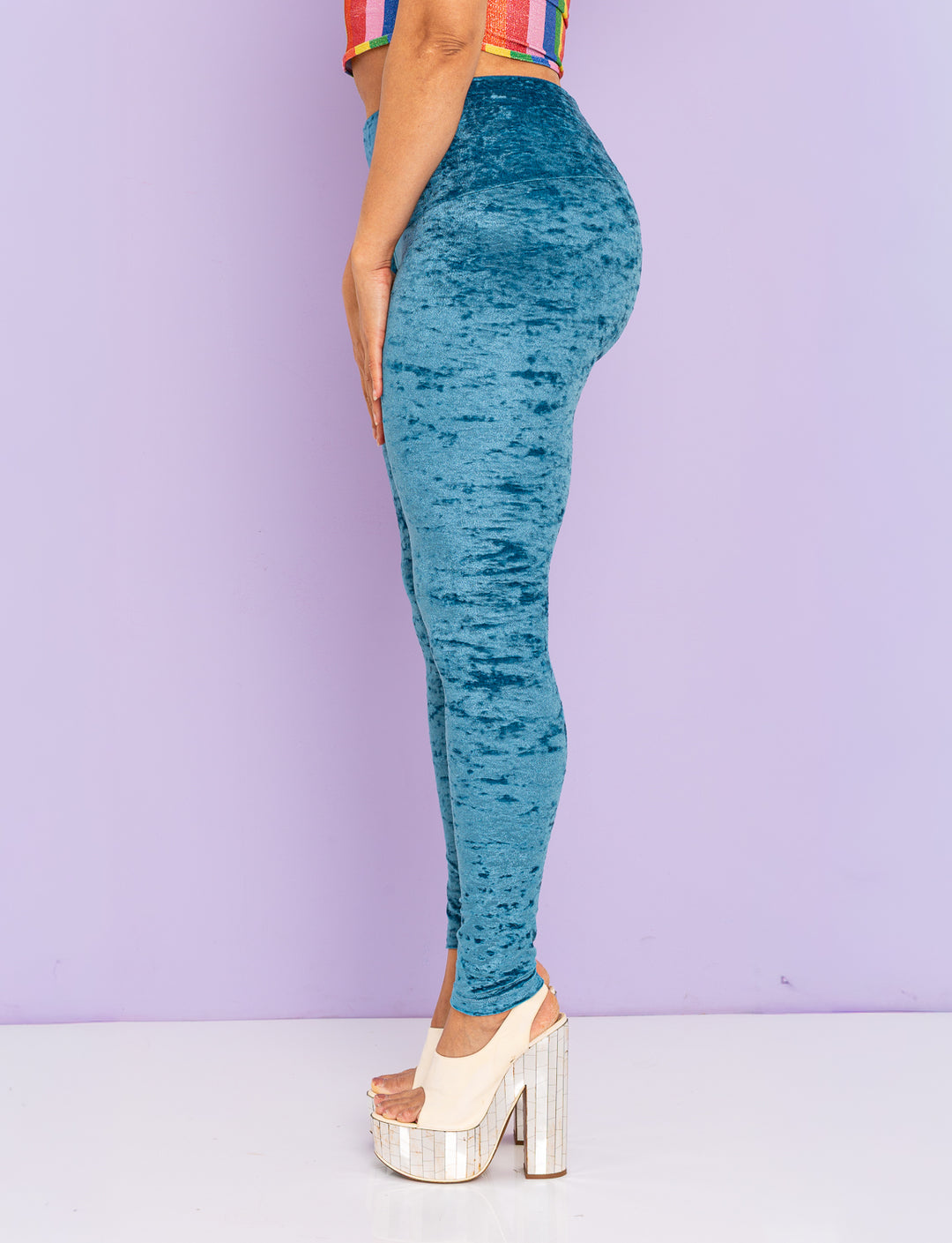 Lagoon Crushed Velvet Leggings