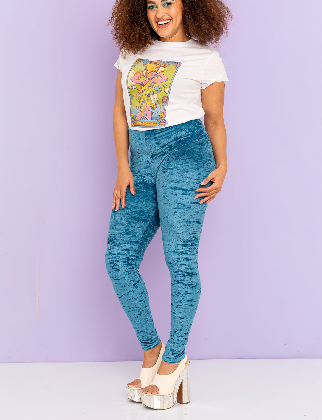 Lagoon Crushed Velvet Leggings