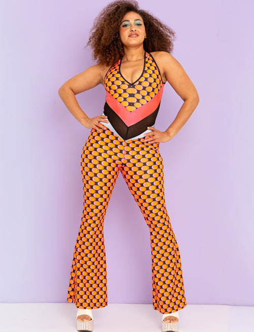 Double Vision Flared Catsuit