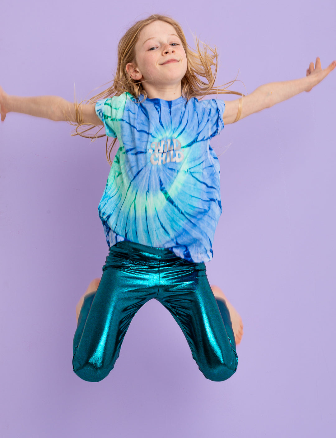 Blue Wild Child Kids T-Shirt