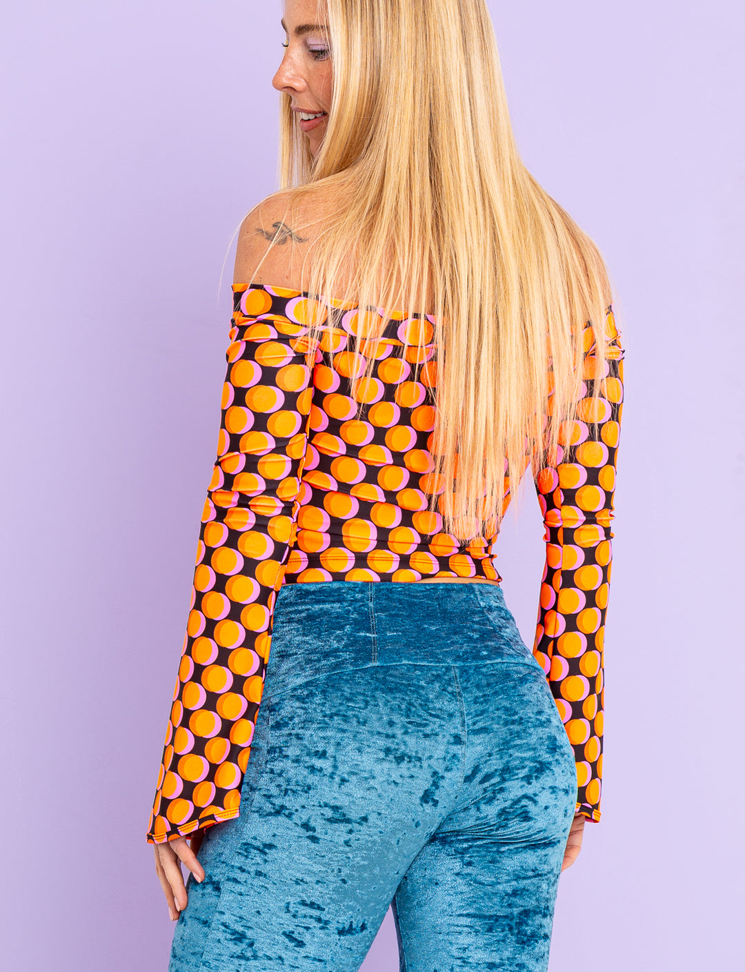 Double Vision Off-The-Shoulder Top