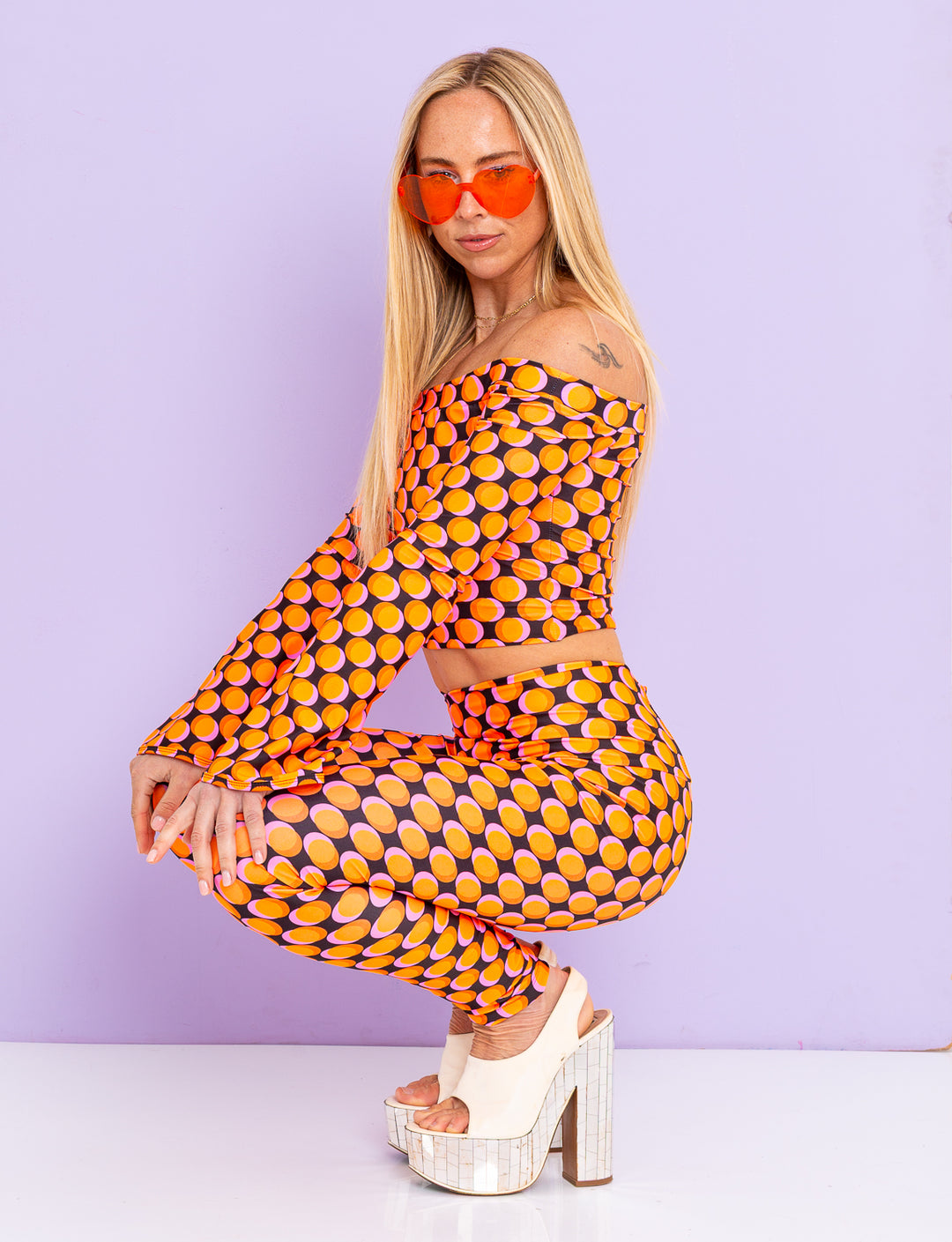 Double Vision Off-The-Shoulder Top