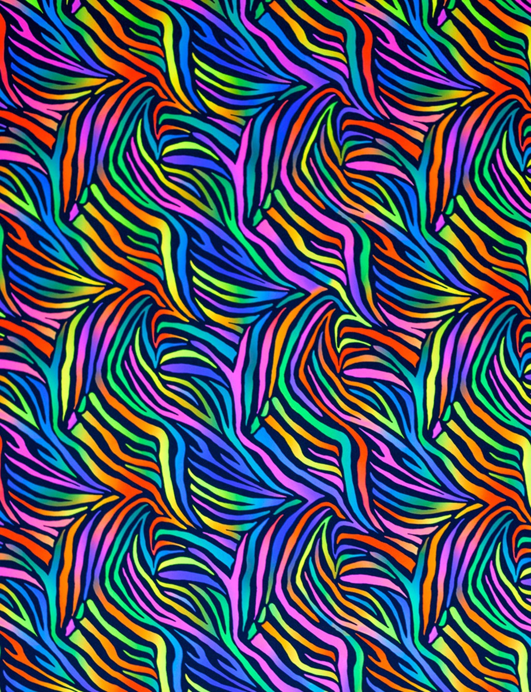 multi coloured zebra print fabric