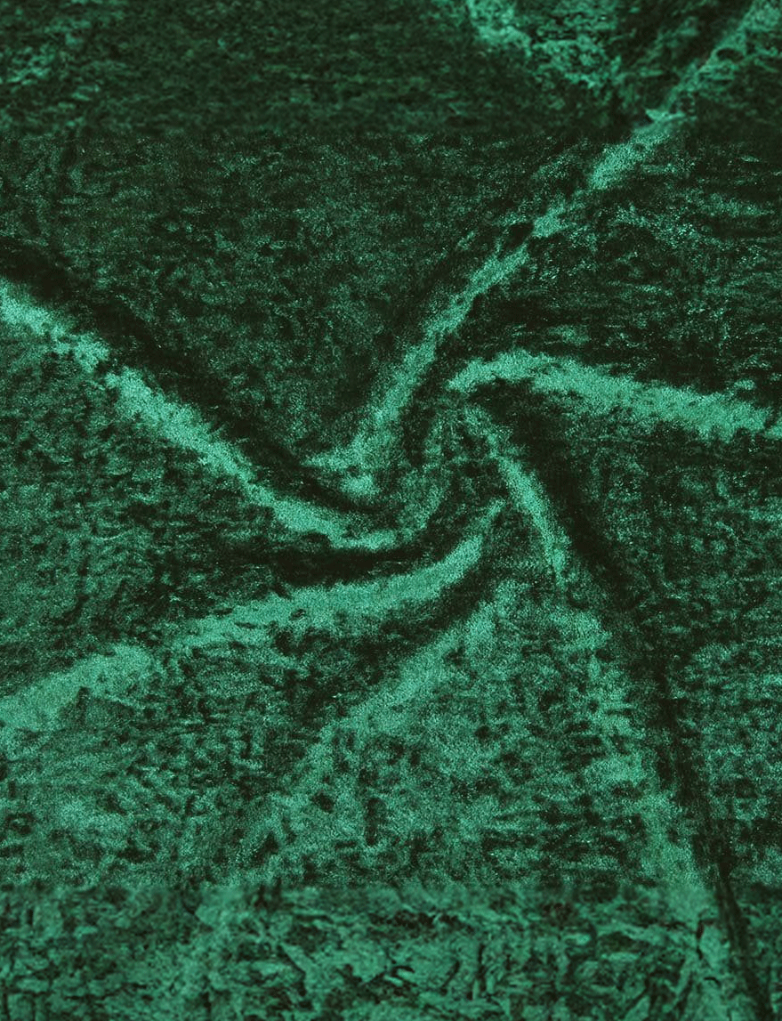 Forest Green Crushed Velvet Fabric Swatch (5)