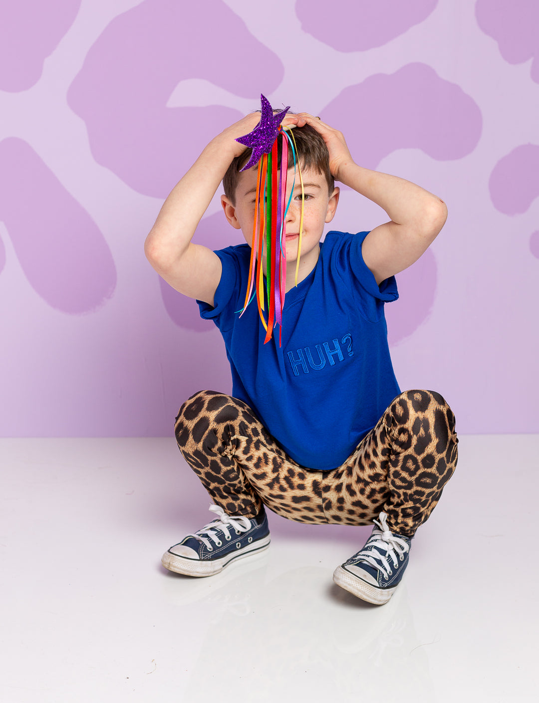 Kids leopard print leggings for boys