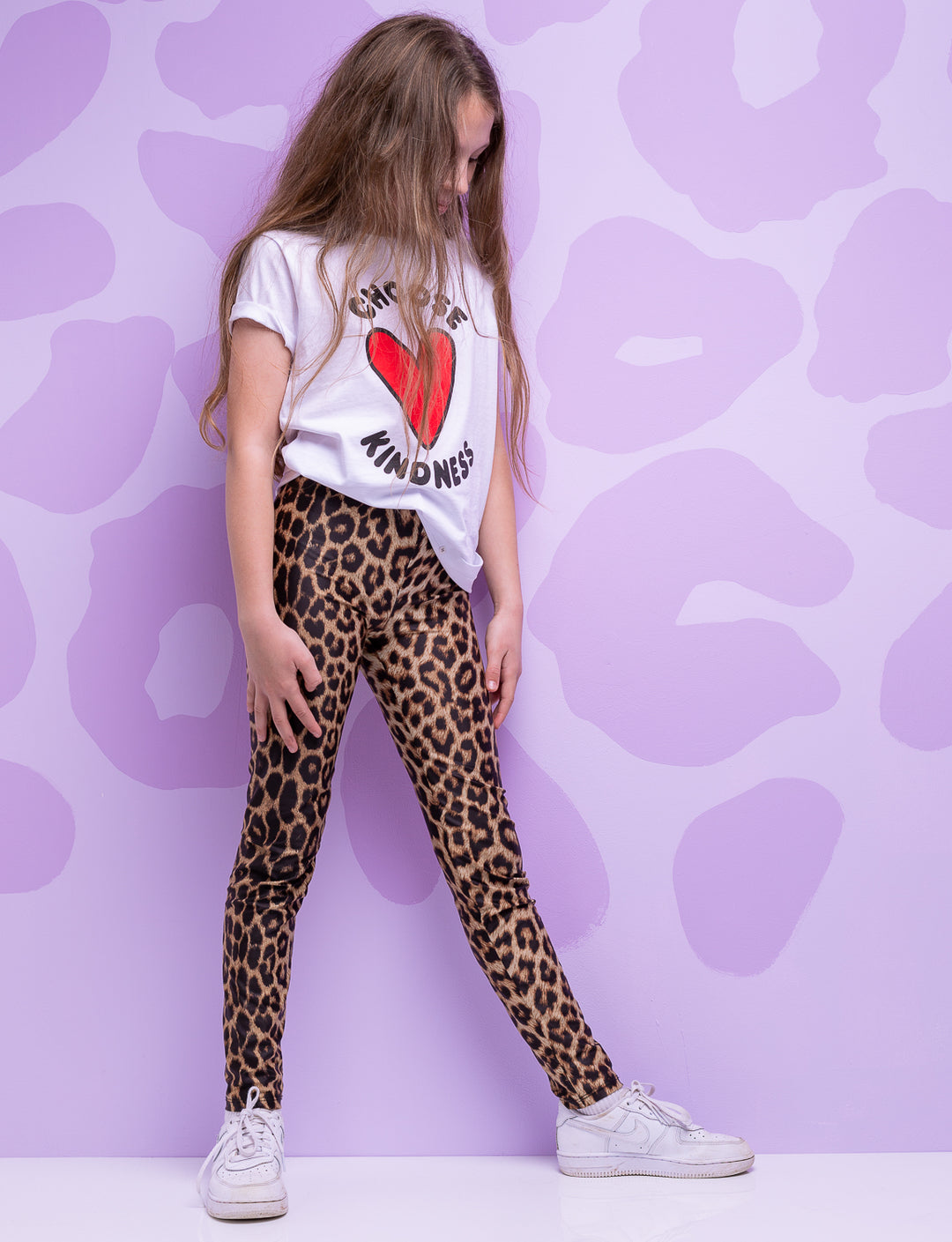 Kids leopard print leggings for girls