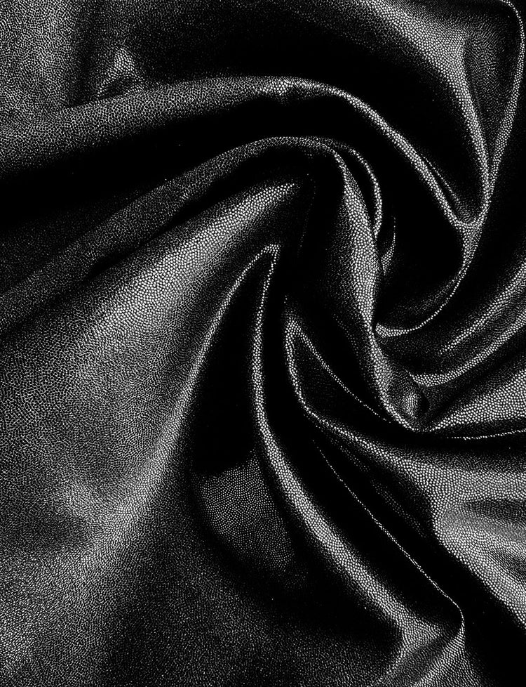 black foil fabric swatch