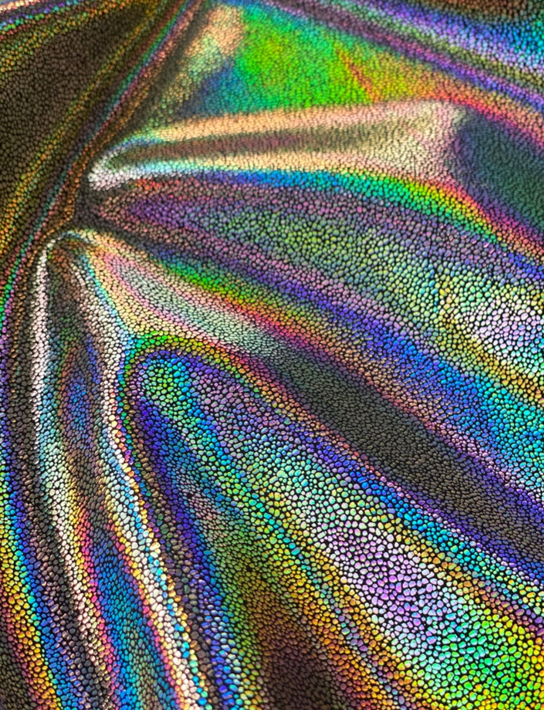 gold holographic fabric swatch