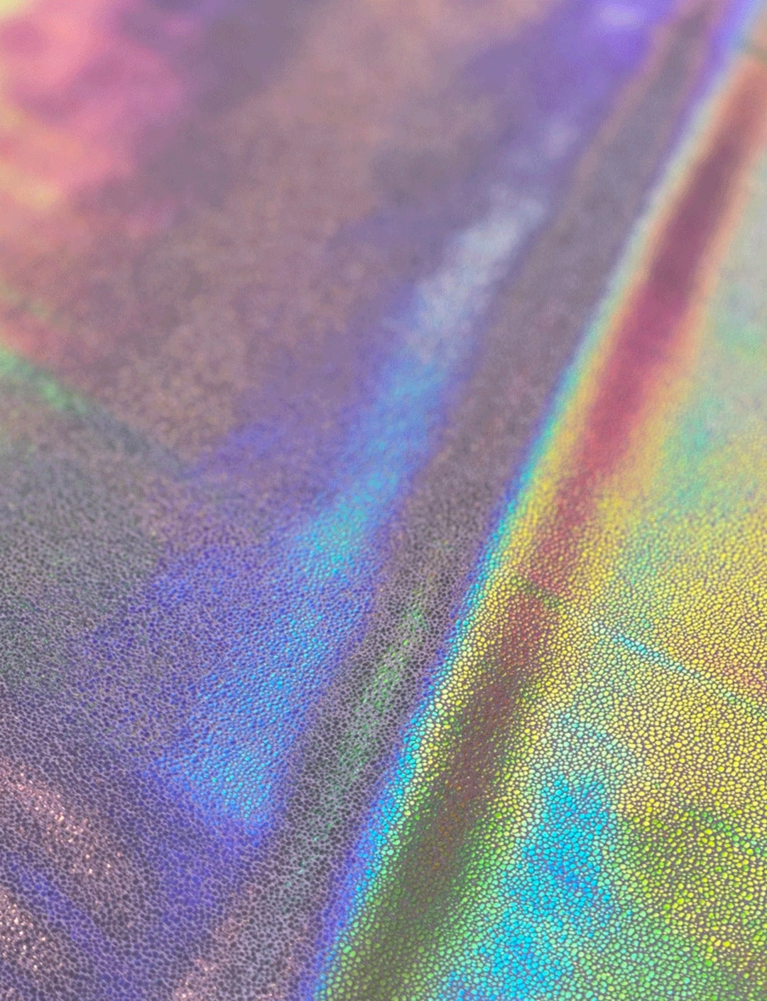 lilac holographic fabric swatch