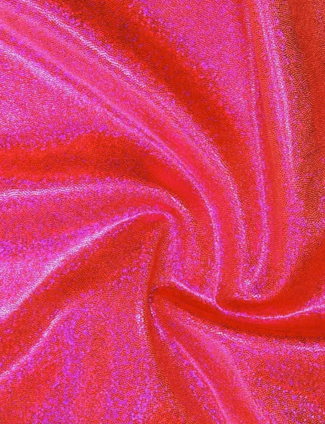 pink foil fabric swatch